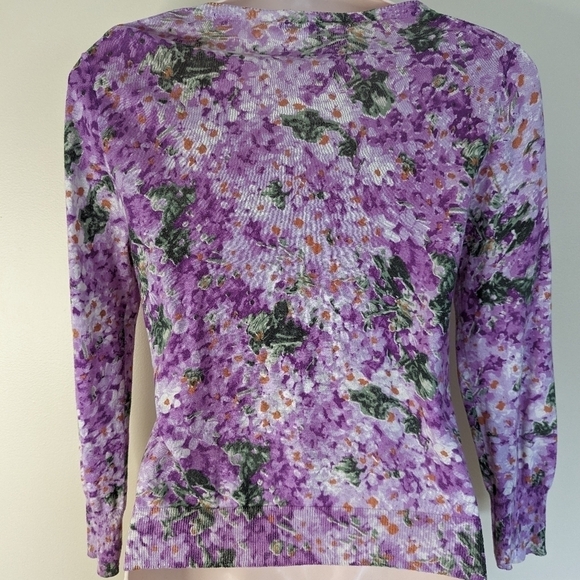 J. CREW floral knit cardigan sweater xs small - Picture 5 of 10